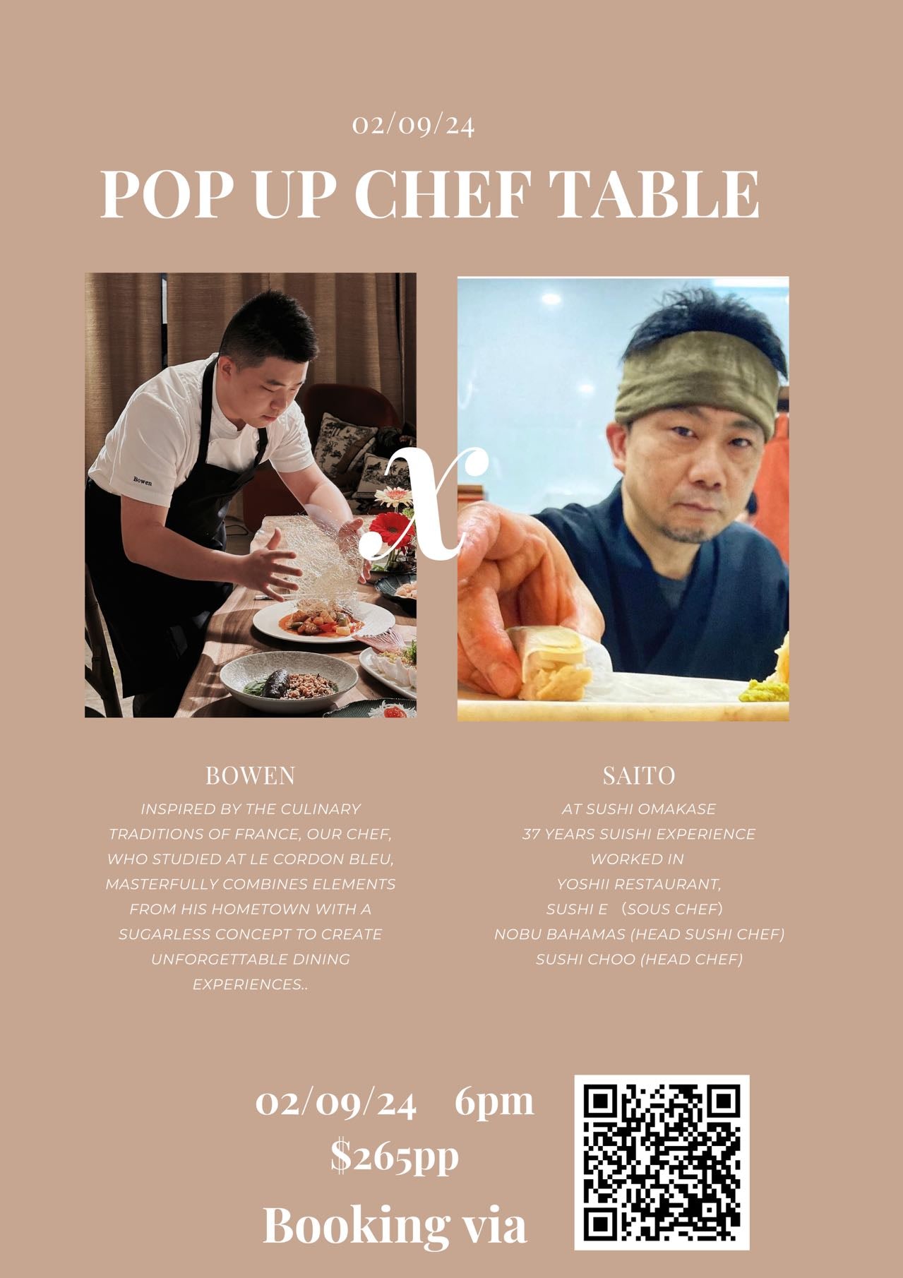Bowen Chef's Table x AtSushi Popup