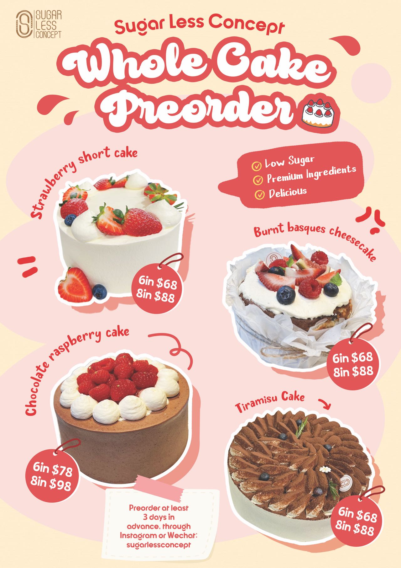 Sugar Less Concept Cake Preorder